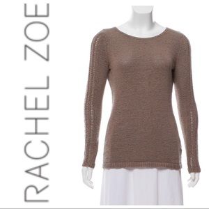 Rachel Zoe Long Sleeve Tan Knit Sweater Size XL